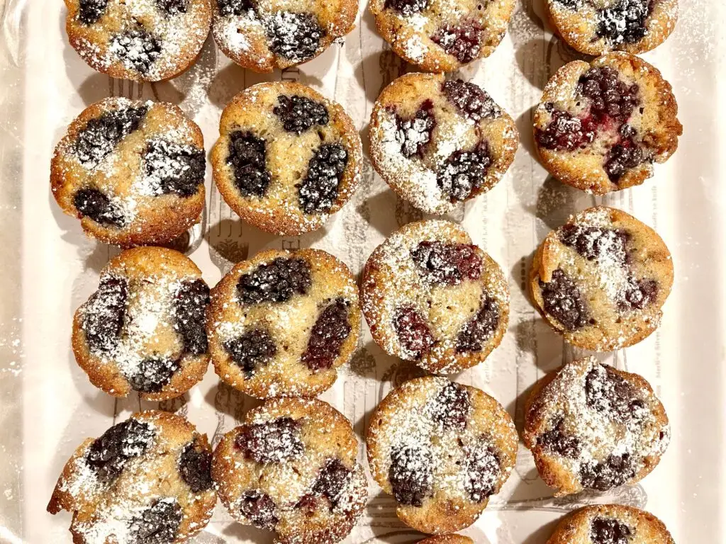 Blackberry mini muffins (financiers)