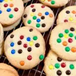 sugar cookies with M&Ms