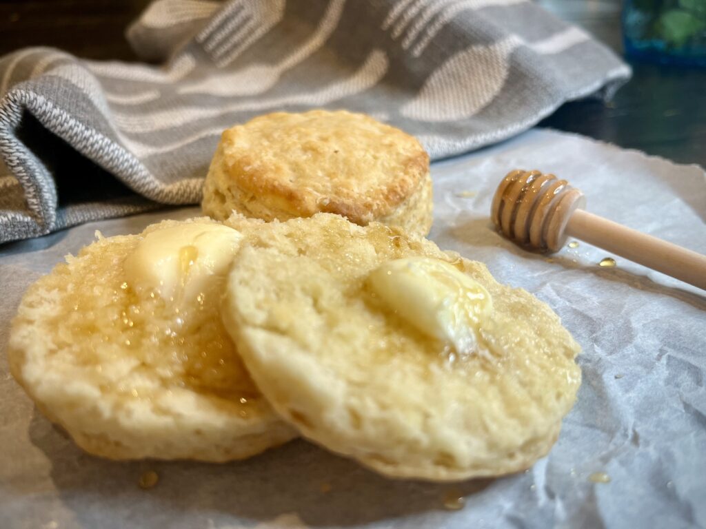 biscuit with melted butter