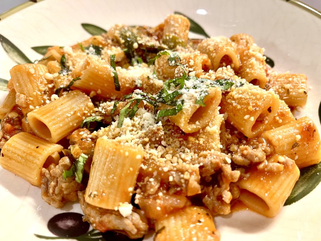 rigatoni with sausage and peppers