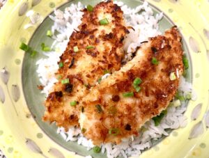 Coconut crusted chicken